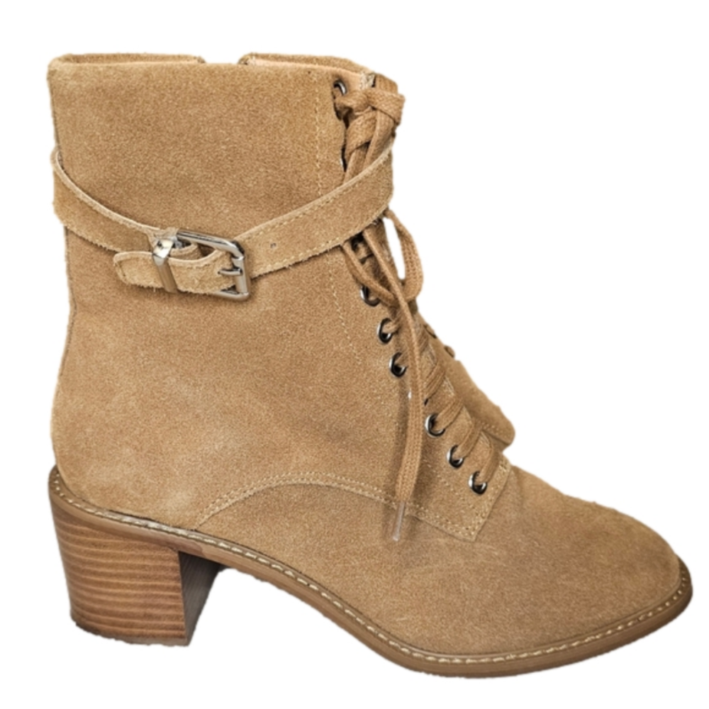 Urban Outfitters Tan Suede Heeled Boots Size 9